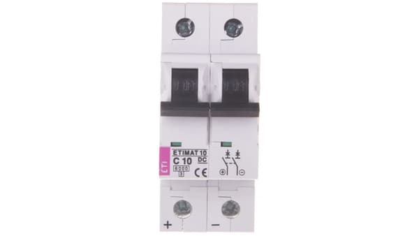 Eti-Polam afbryder 2P C 10A 6kA DC ETIMAT10 (002138714)