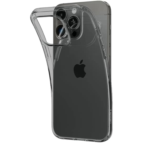 Spigen Crystal Flex Cover til iPhone 15 Plus – grå og gennemsigtig