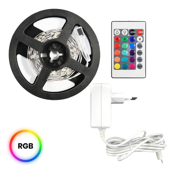 RGB Led Kit 3m IP54 Driver + Fjärrkontroll