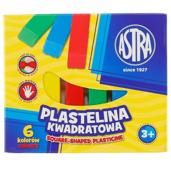 Muovailuvaha neliö 6 väriä ASTRA