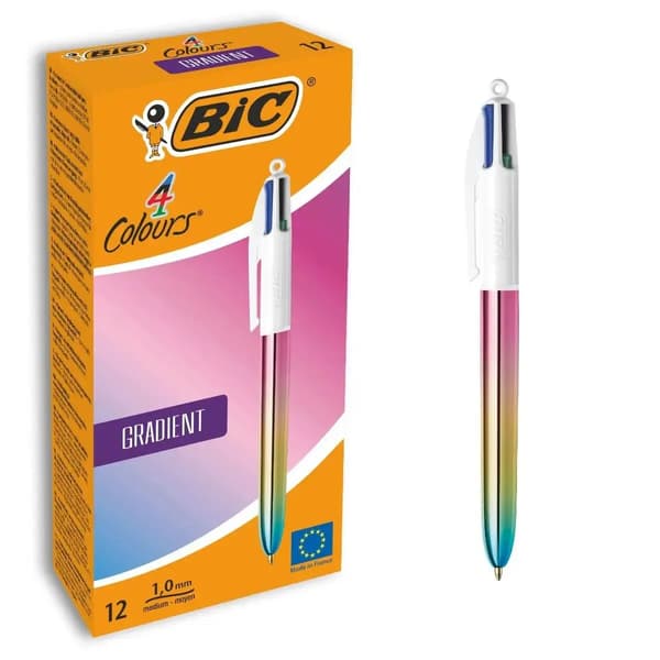 Pen Bic Gradient 0,32 mm Flerfarvet (12 enheder)