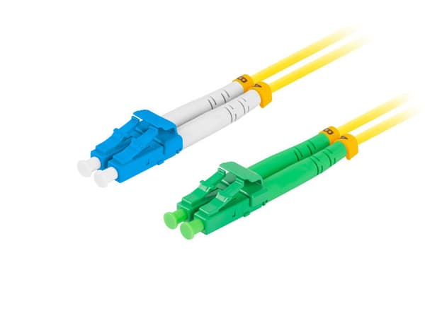 Light air patchkabel sm lc/apc-lc/upc duplex 3.0mm lszh g657a1 1m gul