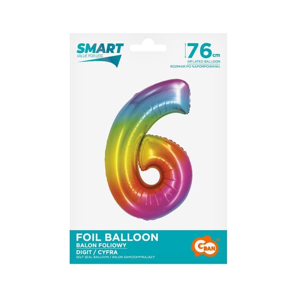 GoDan Folieballon Smart Nummer 6 kuffert 76cm CH-STC6