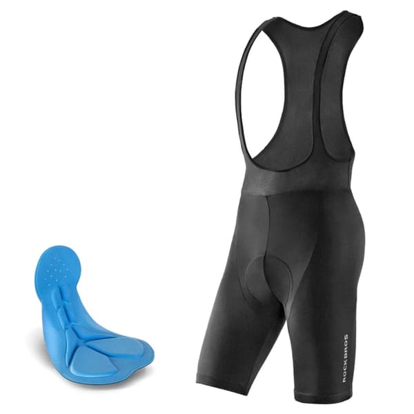 Rockbros RK2002XL Bib-short XL-pehmusteella – Musta
