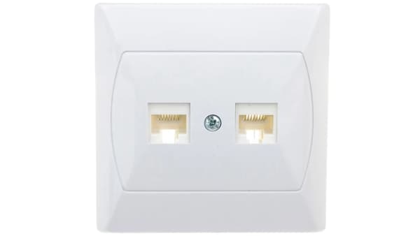 Ospel Computerstik Accent Dobbelt RJ45 5e Forex Hvid (GPK-2A/F/00)