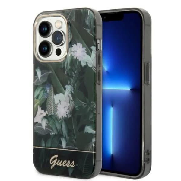 Guess GUHCP14LHGJGHA iPhone 14 Pro 6.1\" grøn/grøn Hardcase Jungle Collection