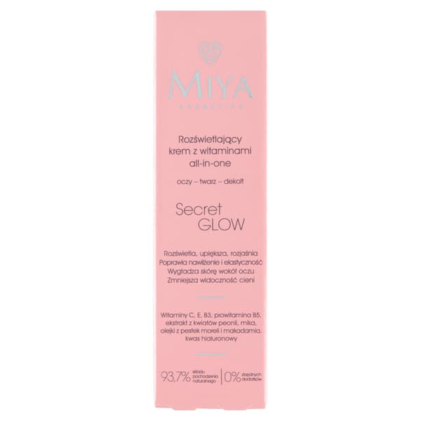Miya Secret Glow ansigtscreme med vitaminer lysnende 30ml