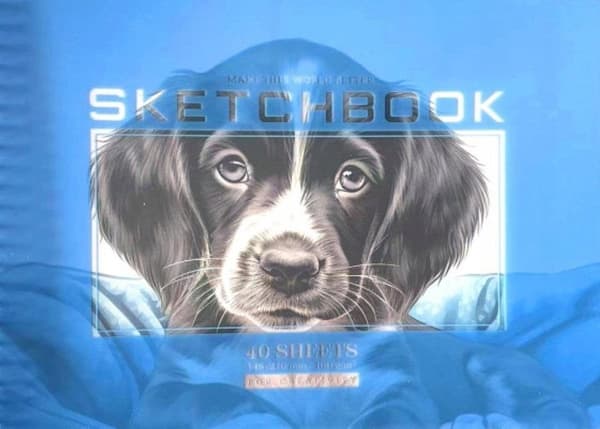 Luonnoskirja A5/40K sileä pyörä Doggy FRESH