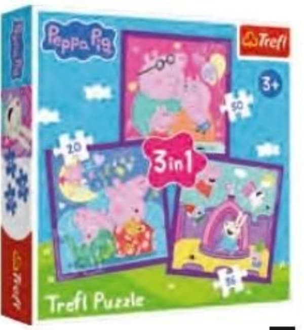 Pussel - 3 i 1 - Peppa Gris vanor Trefl 34893