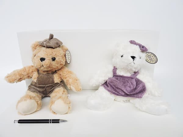 Maskot Mis 2 mønstre 20cm 160133 mix pris for 1 stk