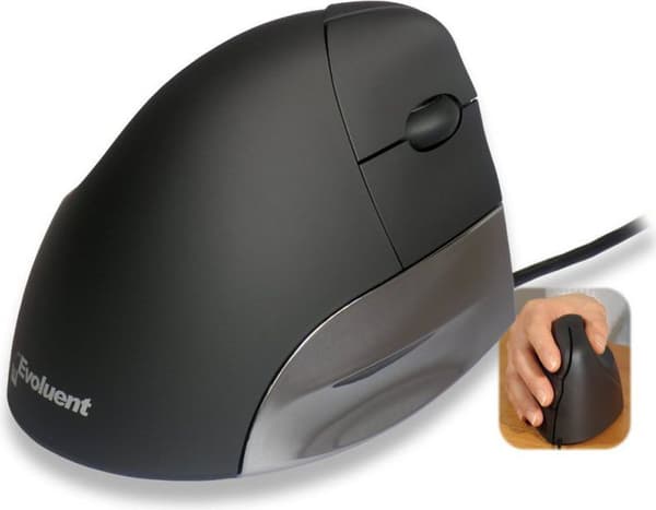 Evoluent Mouse VerticalMouse VMS Standard - Svart/Silver