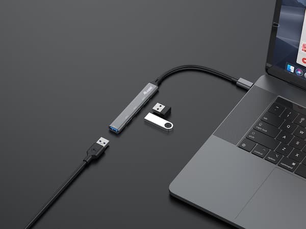 Equip 4-portars USB 3.0/2.0-hubb, USB-C