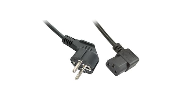 Strømkabel Lindy CEE7/7 - IEC 320, 3m, sort (30302)