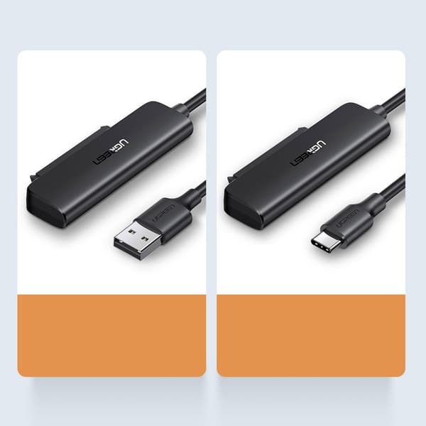 Ugreen HDD SSD 2,5'' SATA III 3.0 - USB 3.2 Gen 1 (USB 5 Gbit/s) Adapter sort (70609 CM321)