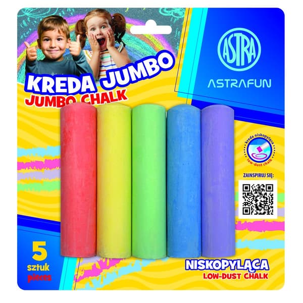 Kridt Jumbo Sjov 5 stk ASTRA