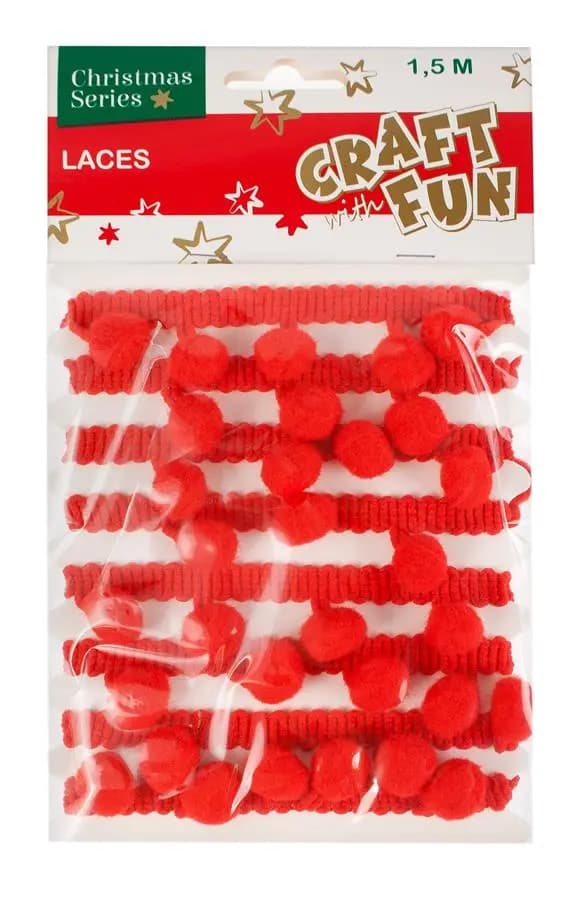 Koristenauha pom-pomeilla 1,5m