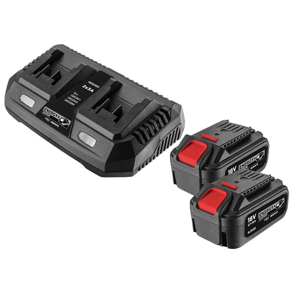 Energy+ -paketti: 2x 4ah akku kaksoislaturilla