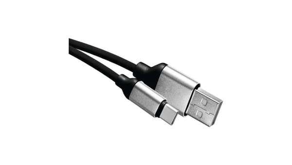 USB 2.0-kabel, A-C-stik, opladning, dataoverførsel, 1 m, sort EMOS SM7025BL
