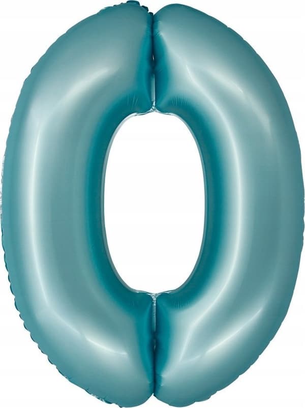 Folieballon SMART ciffer 0, matblå, 76 cm GoDan
