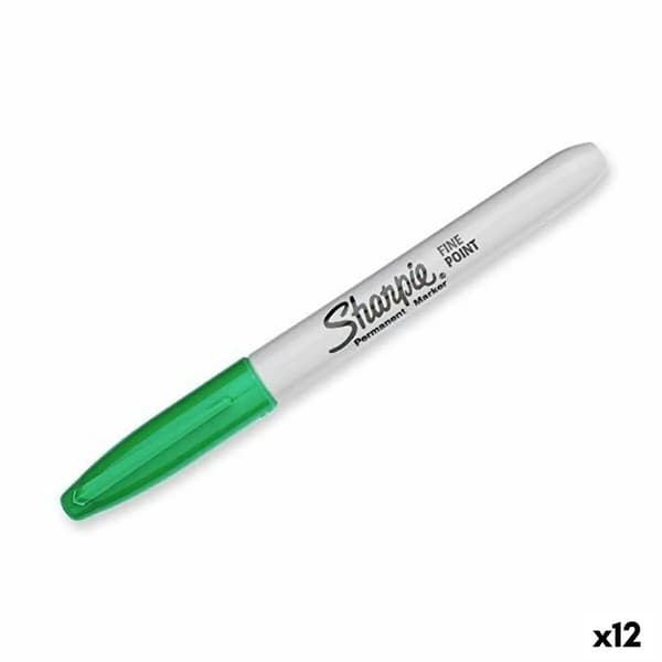 Permanenttimarkkeri Sharpie Fine Point Vihreä 0,9 mm (12 osaa)