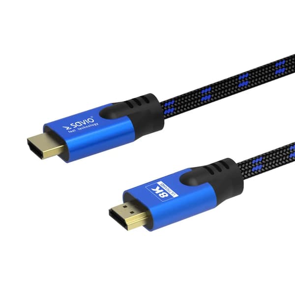 HDMI-kabel Savio CL-142 sort-blå
