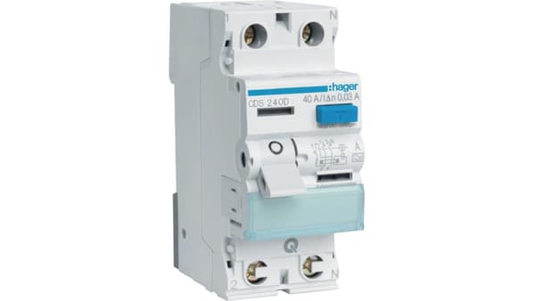 Vikavirtakytkin 1P+N 40A/30mA A-tyyppi QuickConnect CDS240D