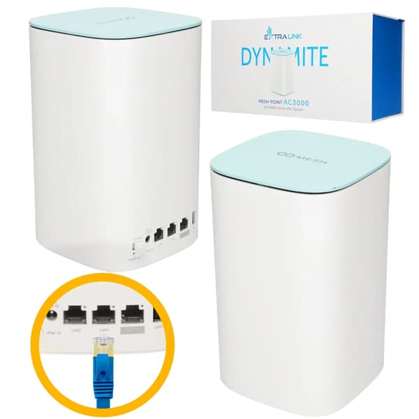 Extralink Dynamite C31 | Mesh-netværksudvidelsesmodul | AC3000, MU-MIMO, Home WiFi Mesh System