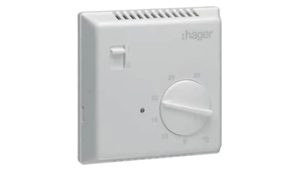 Termostat 230V 10A 5-30C IP30 vit EK051