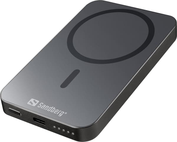 Sandberg Magnet Trådløs Powerbank 5000 ALU