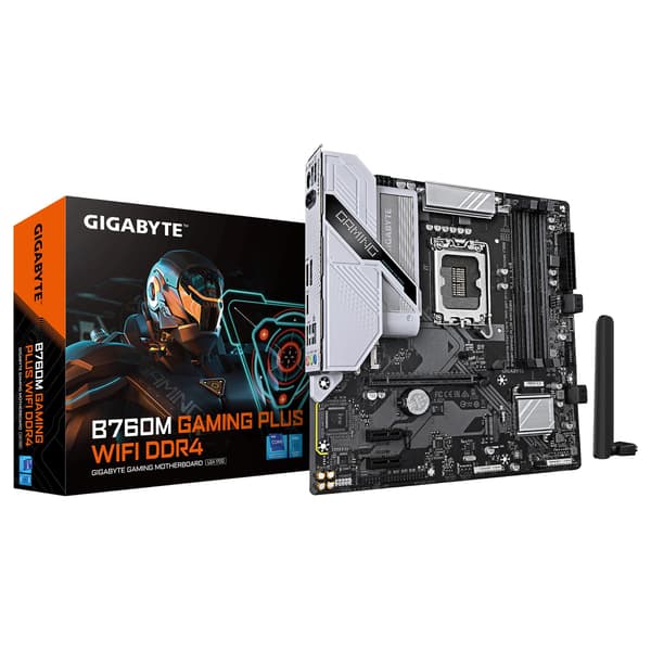 Gigabyte B760M GAMING PLUS WIFI DDR4 - moderkort - micro ATX - LGA1700 Socket - B760
