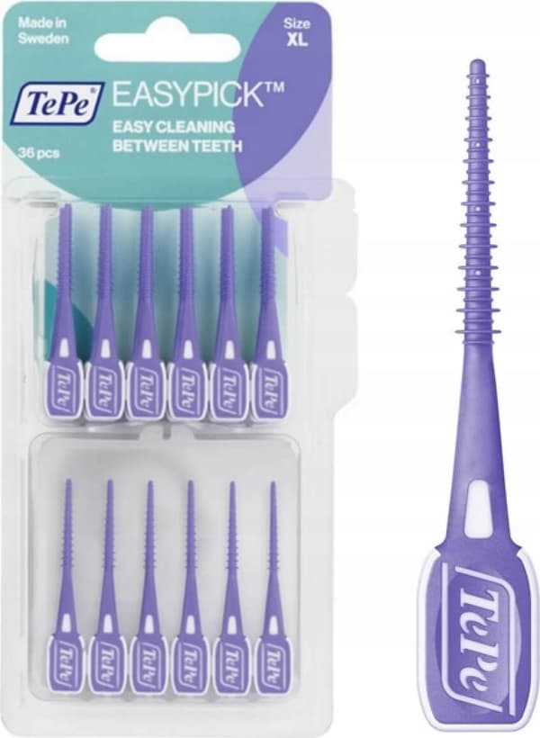 Tepe_easypick Copper hammasharjat kotelolla XL violetti 36 kpl