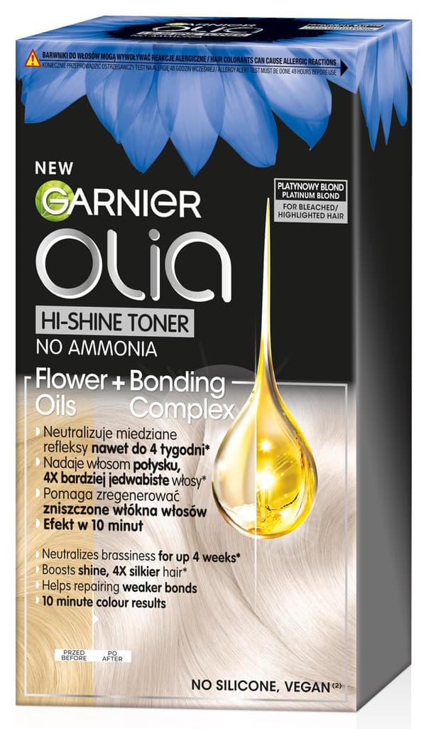 GARNIER Olia Hi-Shine Toner til Blondt Hår - Platinblond 1stk.