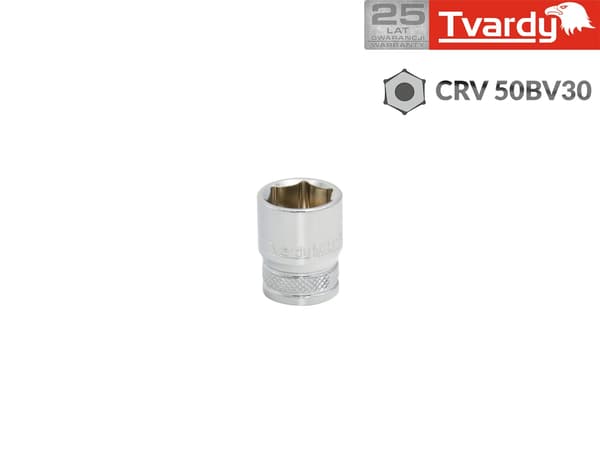 Sekskantet top 1/4\" 9 mm TVARDY (10/100)