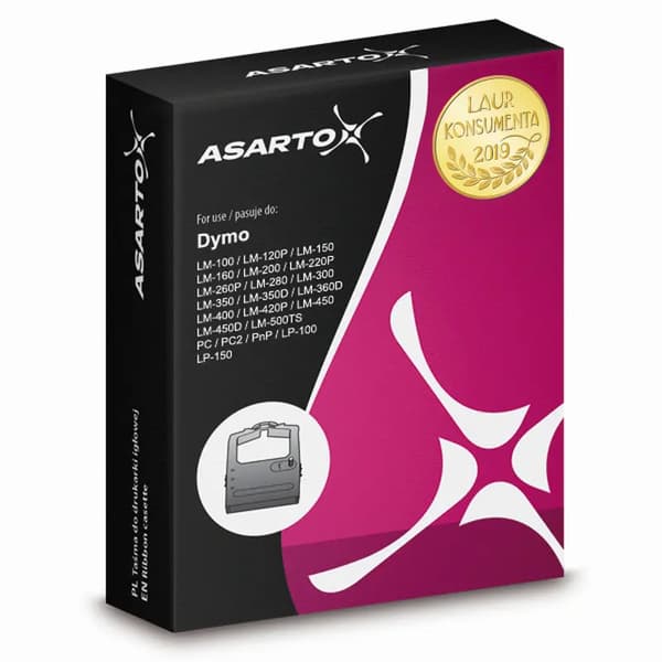 Asarto Tejp Asarto för DYMO 40913 D9 LabelManager svart
