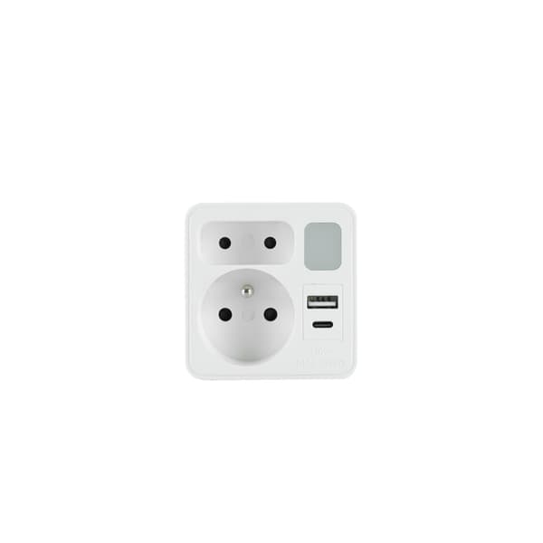 KAKSOISJAKAJAN LAMPULLA 1x USB+1x USB-C