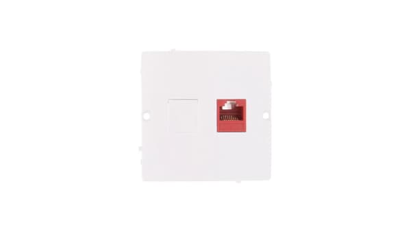 Kontakt-Simon Enkelt computerstik BASIC MODUL RJ45 kat.5e hvid - BMF51.02/11