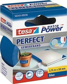 Tesa tesa extra Power Perfect -kangasnauha 2,75m 38mm sininen