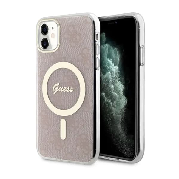 Guess GUHMN61H4STP iPhone 11 6.1\" rosa/rosa Hardcase 4G MagSafe