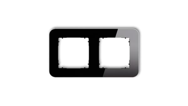 ICON Universal ramme dobbeltindpakket - glaseffekt (ramme: sort bund: sort) 12-12-IRSZ-2