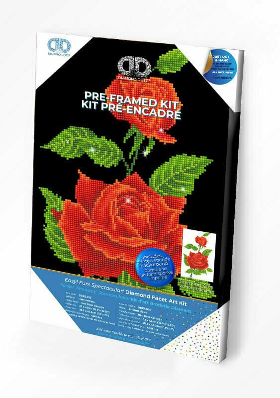 Diamond Dotz Broderi Rosröd DDK5025