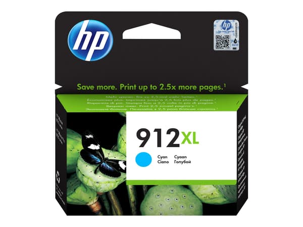 xInk HP 912 XL Cyan Høj 3YL81AE