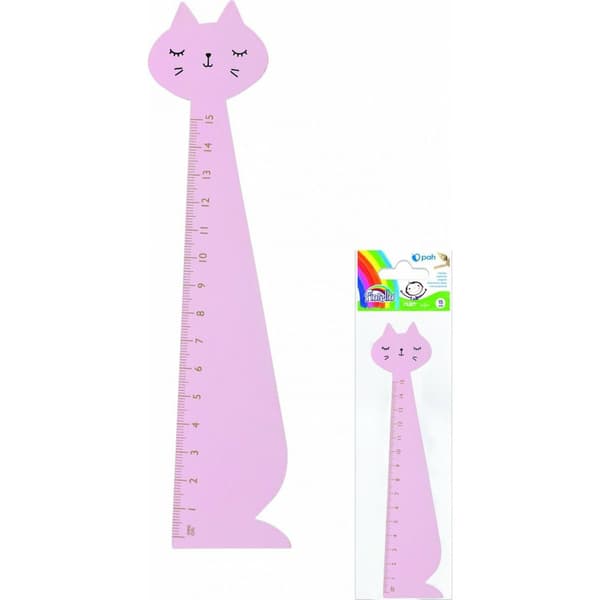 Trälinjal 15cm rosa katt FIORELLO