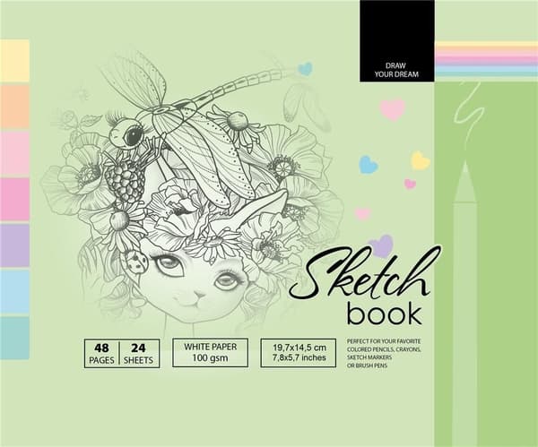 Skizseblok 197x145/48k 100g TW FRESH