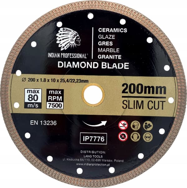 DIAMANTKLINGE 200mm SLIM CUT INDIAN PROFESSIONAL