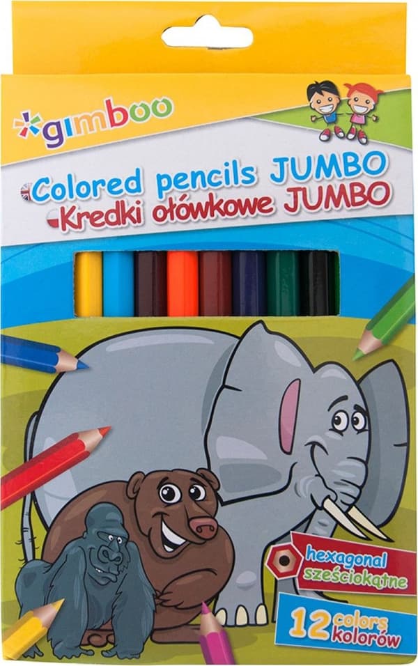 Jumbo blyanter sekskantede blyanter 12 stk