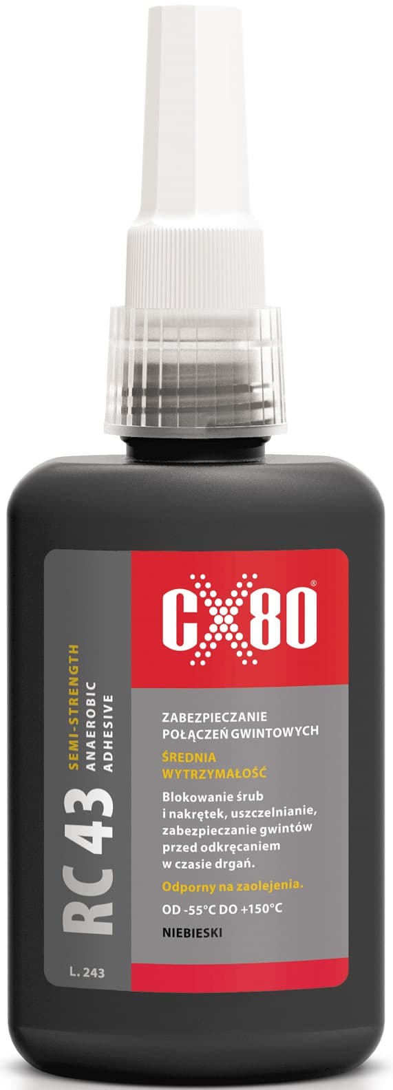 ANAEROBISK LIM RC-43 TIL GEVIND MEDIUM SKRUE 50ML