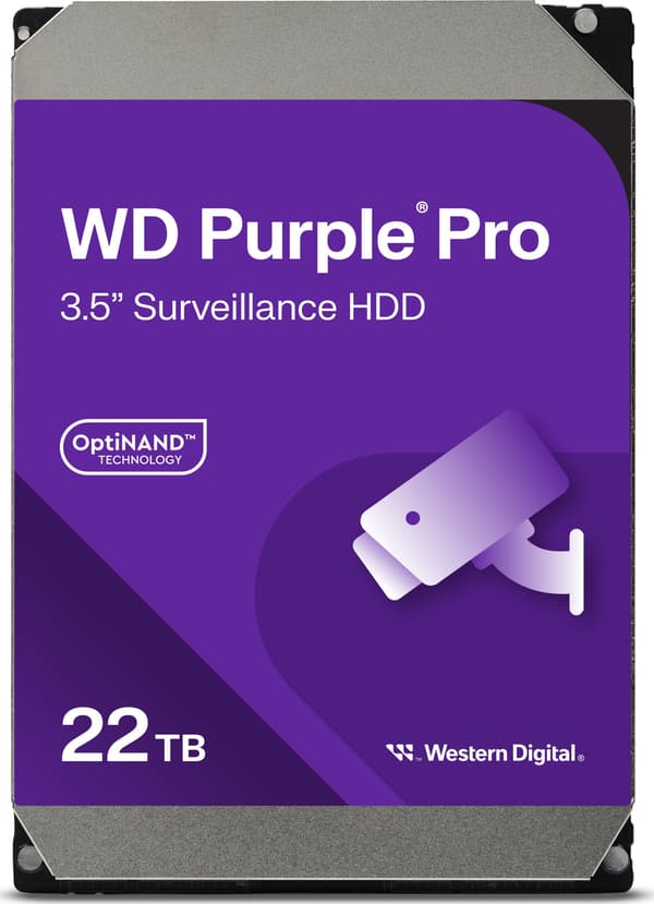 WD HD3.5\" SATA3 22TB WD221PURP/Valvonta (Di)