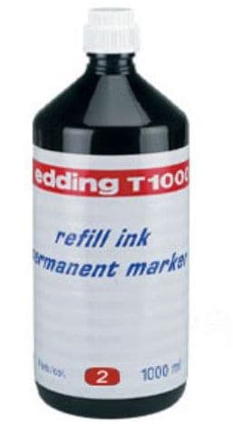 Edding Bläck för permanenta märkpennor 1000ML röd (T1000/002/CZ ED)