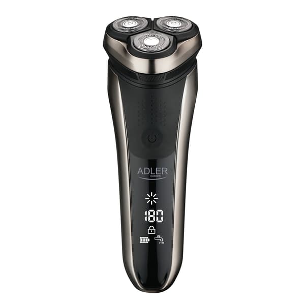 3-hovedet elektrisk barbermaskine med LCD-display