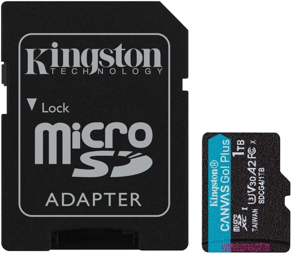 Kingston Flash-kortti sis. SD-adapterin Canvas Go! Plus - microSDXC UHS-I - 1 TB